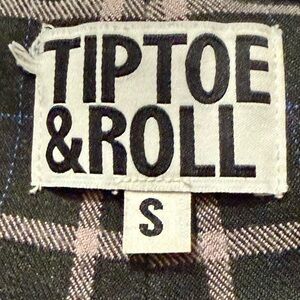 Tiptoe & Roll Plaid Wide Leg Ankle Strap Pants Size S